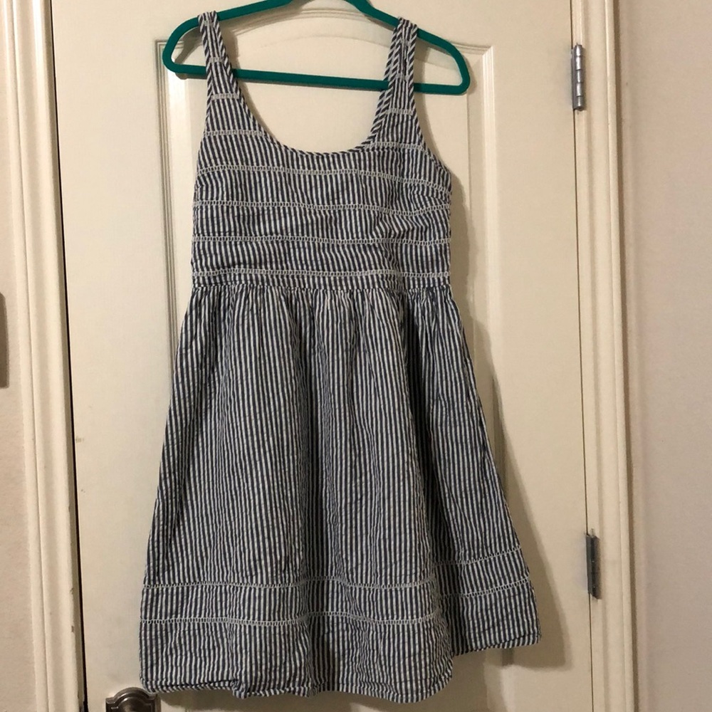 Old Navy Large chambray/white stripe dress